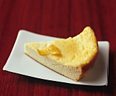 A piece of ricotta cheesecake