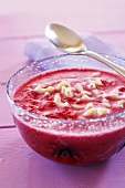 Cold cherry soup with pasta