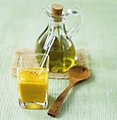 English mustard and olive oil