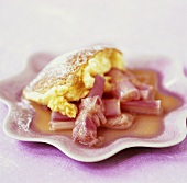 Rhubarb soufflé