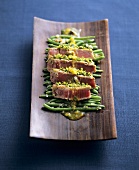Tuna with pistachios and lemon & caper dressing