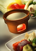 Bagna cauda (Vegetables with hot anchovy sauce, Italy)