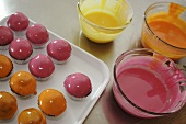 Cupcakes mit verschiedenen Glasuren