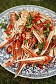 Scampi with herbs and chilli rings