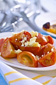 Tomato salad with feta and olive oil