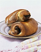 Pain au chocolat (French chocolate-filled pastry)