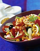 Pepper and sweetcorn salad