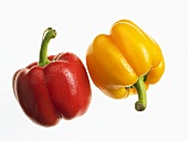 One red and one yellow pepper