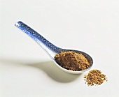 Ginseng powder on Asian spoon