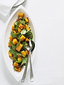 Spinach and pumpkin salad