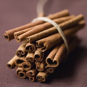 Cinnamon sticks, tied together