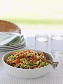 Orzo pasta salad with salmon
