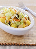 White cabbage with pineapple and macadamia nuts