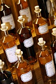 Several bottles containing samples of Martell Cognac