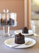 Small chocolate cake with prune and Drambuie