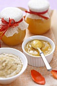 Apple and apricot puree