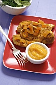 Chicken fillet with apricots and apricot jam
