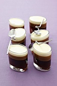 Coffee jelly, coffee liqueur and cream