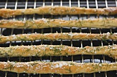 Salted bread sticks with dill