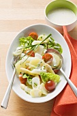 Potato and asparagus salad with mayonnaise