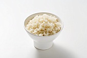 A bowl of rice cooked by the absorption method