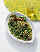 Tonno con piselli (Tuna with peas, Tuscany, Italy)