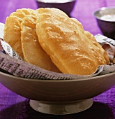 Deep-fried puri bread (India)