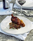 Duck confit with shallots