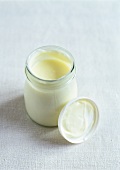 A jar of yoghurt