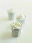 Soft cheese mousse with vanilla