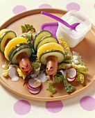 Wurm Nimmersatt: Wiener Würstchen mit Kartoffel-Gurken-Salat
