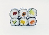 Verschiedene Maki-Sushi