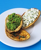 Peas, herbs and herb quark on toast