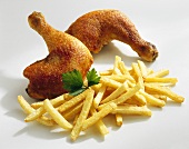 Chicken legs with chips