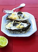 Austern-Tagliatelle mit Kaviar