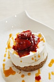 Cream cheese tartlet with strawberries