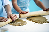 Children rolling our pastry
