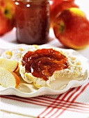 English muffins with apple jam