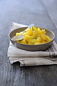 Oven-baked pineapple with tarragon