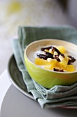 Yogurt with dried fruit and agave syrup (detox diet)