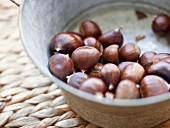 Chestnuts in a zinc bowl