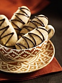 Mocca biscuits in a cup