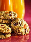 Spiced biscuits with seeds and dried fruits