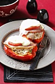 Serbian style peppers with cheese