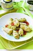 Chinese roulade filled with beans