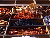 Chilli threads and other spices in a seedling tray