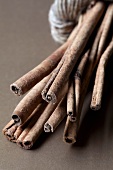 Several cinnamon sticks