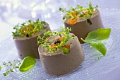Liver terrines with herbs