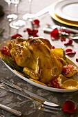 Roast chicken with lemon and pomegranate