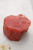 Raw beef fillet steak
